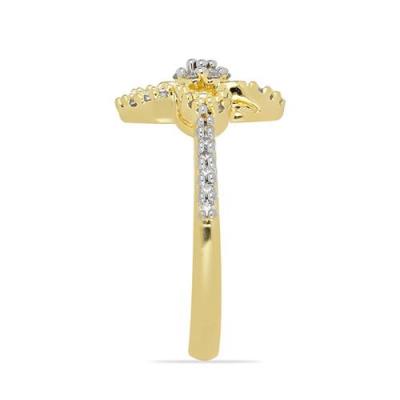 BUY WHITE DIAMOND GEMSTONE CLASSIC RING IN 14K GOLD REAL 